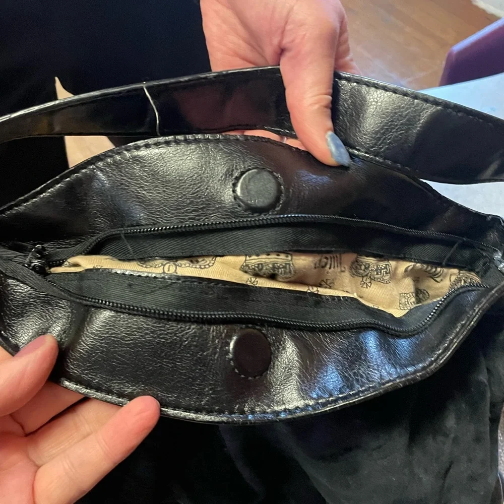 Vintage,Juicy Couture Black Velvet Shoulder Bag - Picture 11 of 11